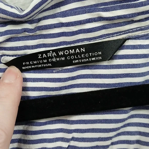 Zara knotted poplin shirt w/ Thin straps Size Small - Picture 4 of 5